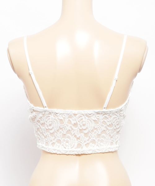 AMBIENT(アンビエント)の「レースインナービスチェ(キャミソール・レディース・ホワイト/ブラック/グリーン・FREE)」の5枚目の写真