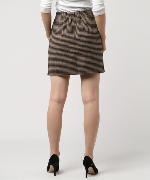 KOBE LETTUCE（コウベレタス）の「チェック柄タイトミニスカート＊レディース/ボトムス[M2284]神戸レタス（スカート・レディース・グレー系その他/ブラウン系その他/ベージュ系その他/グリーン系その他・FREE）」の11枚目の写真