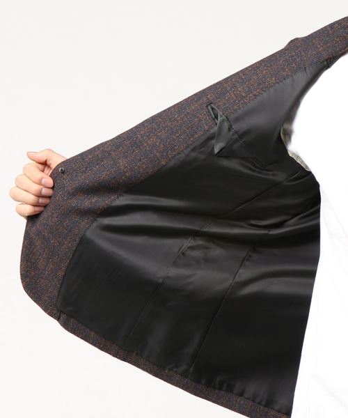 WILD LIFE TAILOR Adam et Rope'（ワイルドテーラーアダムエロペ　）の「【Wild Life Tailor】フランネーラジャケット（テーラードジャケット・メンズ・ダークブラウン・M）」の4枚目の写真