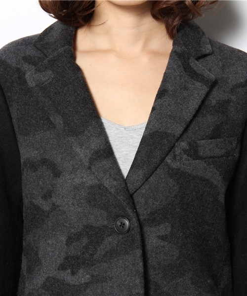 CIAOPANIC（チャオパニック）の「【Ciaopanic】迷彩バイカラーCOAT（ステンカラーコート・レディース・カーキ/グレー・FREE）」の8枚目の写真