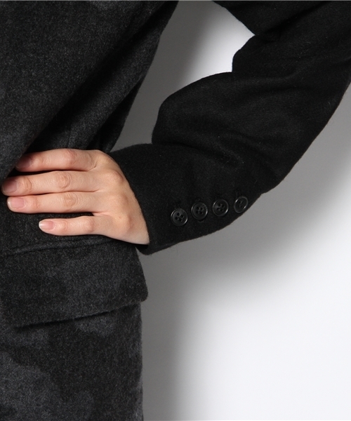 CIAOPANIC（チャオパニック）の「【Ciaopanic】迷彩バイカラーCOAT（ステンカラーコート・レディース・カーキ/グレー・FREE）」の9枚目の写真