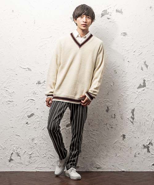 MinoriTY（マイノリティ）の「イージーテーパードストライプパンツ/ポンチ素材（その他パンツ・メンズ・ブラック/ネイビー/グレー/ブラック系その他/グレー系その他/ブルー系その他・M/L/XL）」の9枚目の写真