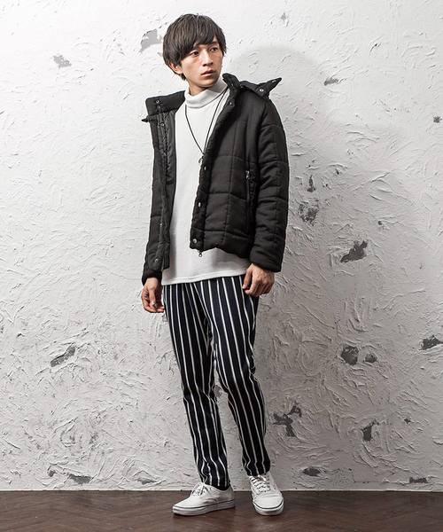 MinoriTY（マイノリティ）の「イージーテーパードストライプパンツ/ポンチ素材（その他パンツ・メンズ・ブラック/ネイビー/グレー/ブラック系その他/グレー系その他/ブルー系その他・M/L/XL）」の11枚目の写真