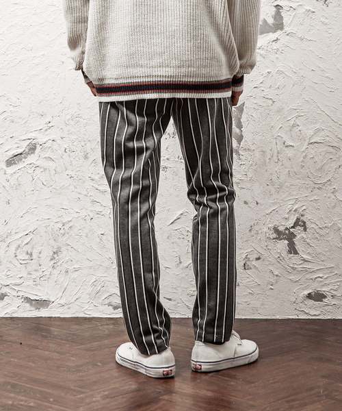 MinoriTY（マイノリティ）の「イージーテーパードストライプパンツ/ポンチ素材（その他パンツ・メンズ・ブラック/ネイビー/グレー/ブラック系その他/グレー系その他/ブルー系その他・M/L/XL）」の14枚目の写真