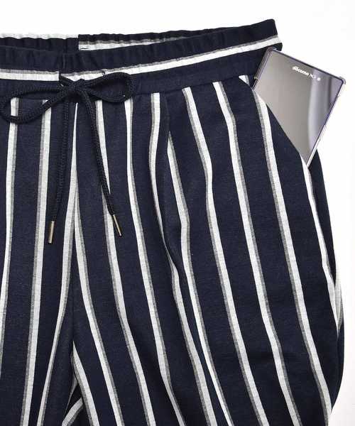 MinoriTY（マイノリティ）の「イージーテーパードストライプパンツ/ポンチ素材（その他パンツ・メンズ・ブラック/ネイビー/グレー/ブラック系その他/グレー系その他/ブルー系その他・M/L/XL）」の21枚目の写真