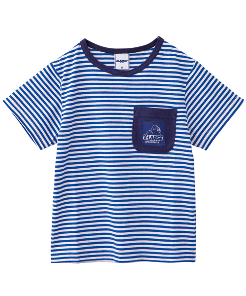 XLARGE KIDS(エクストララージキッズ)の「S/S STRIPE TEE(Tシャツ/カットソー・キッズ・ブラック/ブルー/レッド・5T/4T/2T/6T/7T)」の1枚目の写真
