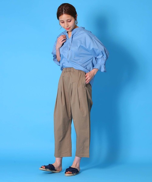 Kelen(ケレン)の「「KELEN / ケレン」 ペプラムスキッパーブラウス"Dear"(シャツ/ブラウス・レディース・ピンクベージュ/ブラック/オフホワイト/サックスブルー・M/S)」の18枚目の写真