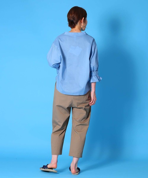 Kelen(ケレン)の「「KELEN / ケレン」 ペプラムスキッパーブラウス"Dear"(シャツ/ブラウス・レディース・ピンクベージュ/ブラック/オフホワイト/サックスブルー・M/S)」の16枚目の写真