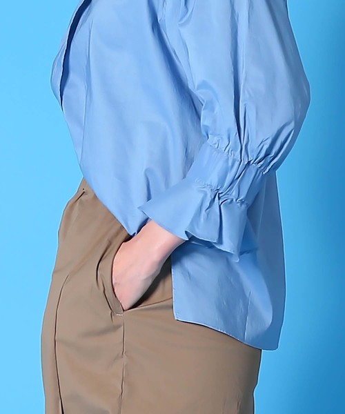 Kelen(ケレン)の「「KELEN / ケレン」 ペプラムスキッパーブラウス"Dear"(シャツ/ブラウス・レディース・ピンクベージュ/ブラック/オフホワイト/サックスブルー・M/S)」の7枚目の写真
