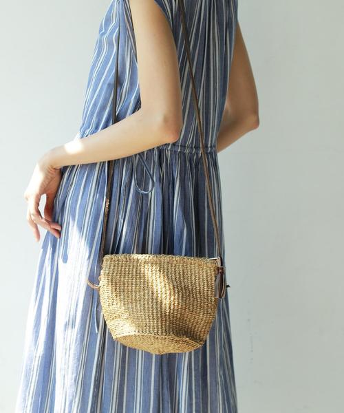 coen（コーエン）の「サイザルミニショルダーバッグ（ショルダーバッグ・レディース・ライム/ダークブラウン/ベージュ・FREE）」の2枚目の写真