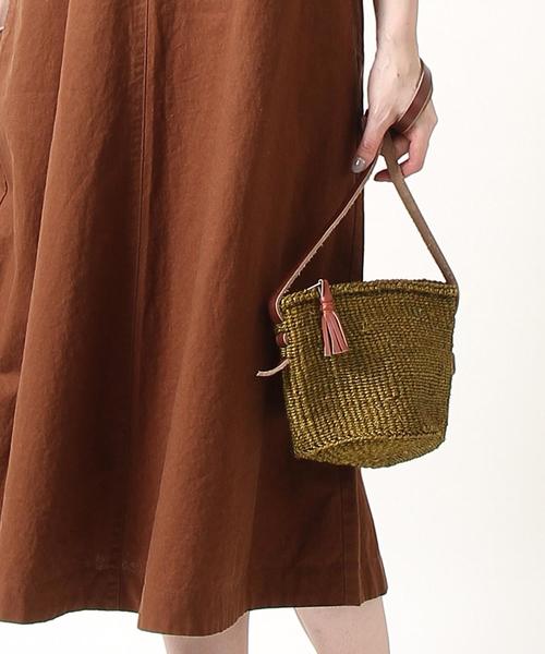 coen（コーエン）の「サイザルミニショルダーバッグ（ショルダーバッグ・レディース・ライム/ダークブラウン/ベージュ・FREE）」の3枚目の写真