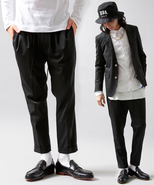 MONKEY TIME（モンキータイム）の「MT∴ TW イージー スラックス（スラックス・メンズ・ブラック/ダークグレー・MEDIUM/SMALL/LARGE）」の2枚目の写真