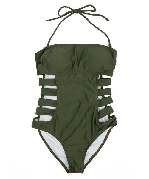 サイドオープン ワンピース 水着 レディース（水着）｜OSYAREVO
