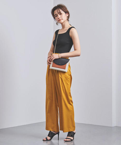 UNITED ARROWS(ユナイテッドアローズ)の「UBCB C/NY リブ キャミソール◆(キャミソール・レディース・ベージュ/ブラック・FREE)」の1枚目の写真