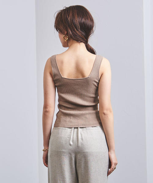 UNITED ARROWS(ユナイテッドアローズ)の「UBCB C/NY リブ キャミソール◆(キャミソール・レディース・ベージュ/ブラック・FREE)」の3枚目の写真
