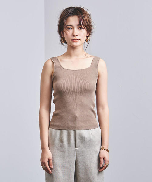 UNITED ARROWS(ユナイテッドアローズ)の「UBCB C/NY リブ キャミソール◆(キャミソール・レディース・ベージュ/ブラック・FREE)」の11枚目の写真