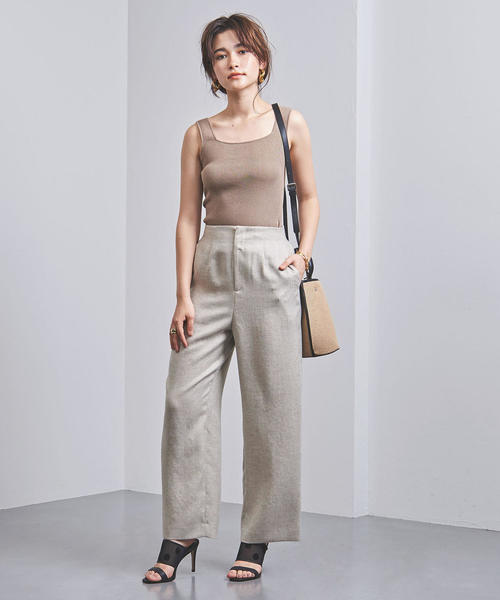 UNITED ARROWS(ユナイテッドアローズ)の「UBCB C/NY リブ キャミソール◆(キャミソール・レディース・ベージュ/ブラック・FREE)」の9枚目の写真