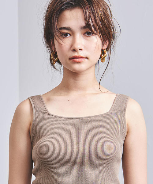 UNITED ARROWS(ユナイテッドアローズ)の「UBCB C/NY リブ キャミソール◆(キャミソール・レディース・ベージュ/ブラック・FREE)」の8枚目の写真