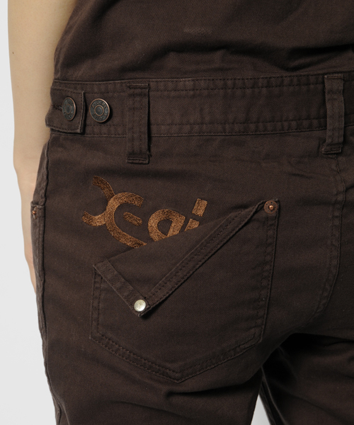 X-girl（エックスガール）の「MILITARY STYLE JUMPSUIT（つなぎ/オールインワン・レディース・ブラウン/ブルー/ライトインディゴブルー・1/0/2）」の4枚目の写真