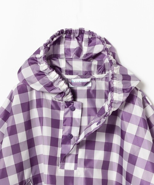 こども ビームス（コドモビームス）の「こども ビームス / ギンガムチェック柄 レインポンチョ （70～90cm）（レインコート/ポンチョ・キッズ・バイオレット・ONE SIZE）」の10枚目の写真