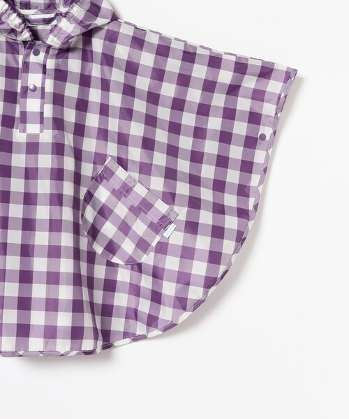 こども ビームス（コドモビームス）の「こども ビームス / ギンガムチェック柄 レインポンチョ （70～90cm）（レインコート/ポンチョ・キッズ・バイオレット・ONE SIZE）」の11枚目の写真
