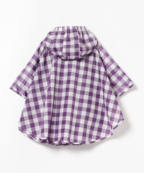 こども ビームス（コドモビームス）の「こども ビームス / ギンガムチェック柄 レインポンチョ （70～90cm）（レインコート/ポンチョ・キッズ・バイオレット・ONE SIZE）」の12枚目の写真