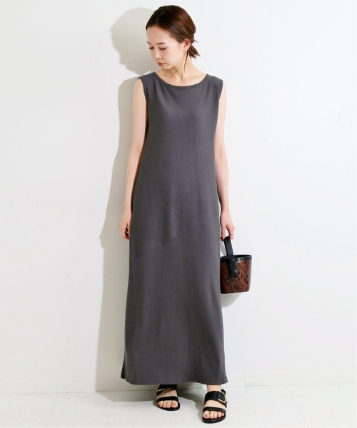 IENA LA BOUCLE(イエナラブークル)の「IENA LA BOUCLE スーピマリブ ノースリーブワンピース◆(ワンピース・レディース・ブラック系その他・FREE)」の2枚目の写真