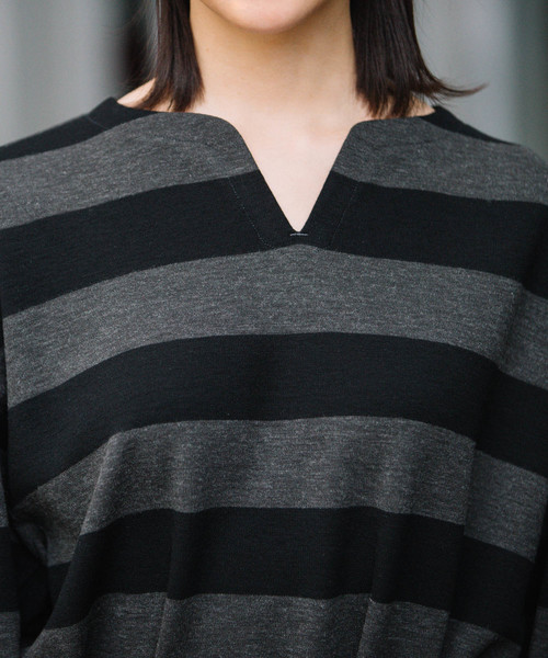 Munich(ミューニック)の「ストレッチポンチ ベルト付きワンピース(ワンピース・レディース・ブラック/チャコールグレー×ブラック/カーキ/キャメル・FREE)」の8枚目の写真