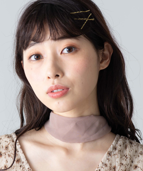 WEGO（ウィゴー）の「WEGO/シースルースカーフ（バンダナ/スカーフ・レディース・ブラウン/ベージュ・FREE）」の2枚目の写真