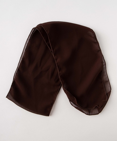 WEGO（ウィゴー）の「WEGO/シースルースカーフ（バンダナ/スカーフ・レディース・ブラウン/ベージュ・FREE）」の9枚目の写真