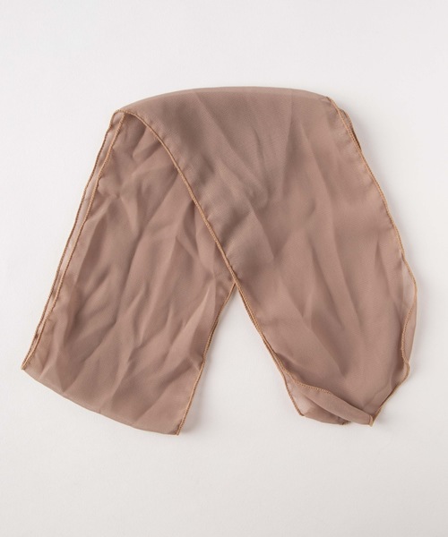 WEGO（ウィゴー）の「WEGO/シースルースカーフ（バンダナ/スカーフ・レディース・ブラウン/ベージュ・FREE）」の4枚目の写真