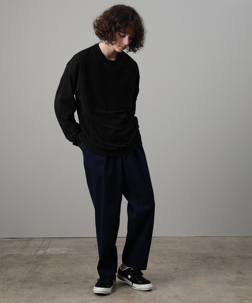 JUNRED（ジュンレッド）の「2タックリラックステーパードデニム（デニムパンツ・メンズ・ブラック/ブルー系その他4・S/M/L）」の13枚目の写真