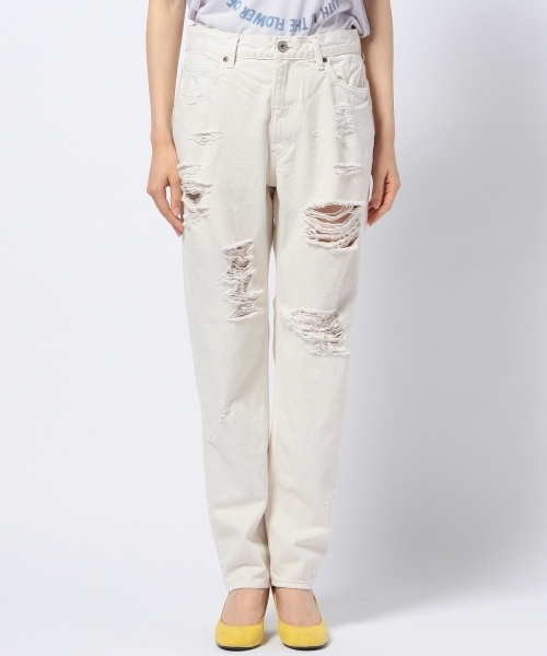 Another Edition（アナザーエディション）の「AE DAMAGE DNM 5POCⅡ ◆（デニムパンツ・レディース・オフホワイト/ライトブルー・SMALL/MEDIUM）」の7枚目の写真