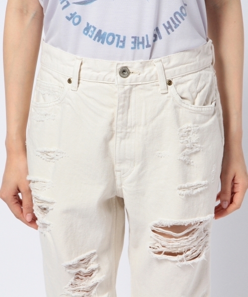 Another Edition（アナザーエディション）の「AE DAMAGE DNM 5POCⅡ ◆（デニムパンツ・レディース・オフホワイト/ライトブルー・SMALL/MEDIUM）」の10枚目の写真