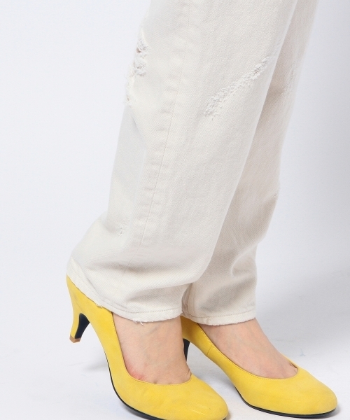 Another Edition（アナザーエディション）の「AE DAMAGE DNM 5POCⅡ ◆（デニムパンツ・レディース・オフホワイト/ライトブルー・SMALL/MEDIUM）」の11枚目の写真