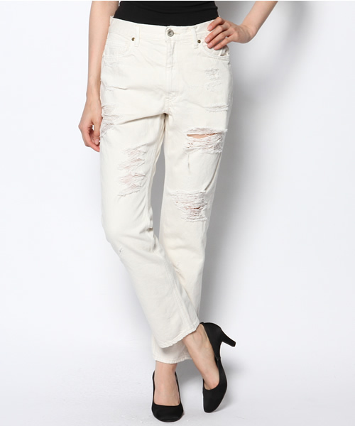 Another Edition（アナザーエディション）の「AE DAMAGE DNM 5POCⅡ ◆（デニムパンツ・レディース・オフホワイト/ライトブルー・SMALL/MEDIUM）」の5枚目の写真