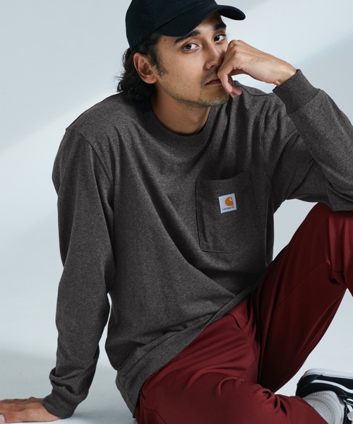 Carhartt�i�J�[�n�[�g�j�́ucarhartt �J�[�n�[�g Workwear Pocket Long-Sleeve T-Shirts �r�b�O�V���G�b�g ���� �|�P�b�gT�V���c�iT�V���c/�J�b�g�\�[�j�v�b�O���[�n���̑�