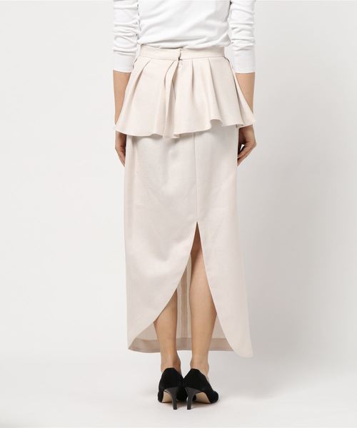 STUDIOUS SELECT（ステュディオスセレクト）の「【BAUME(ボーメ)】ラッフルスリットスカート（スカート・レディース・ネイビー/アイボリー・36）」の3枚目の写真