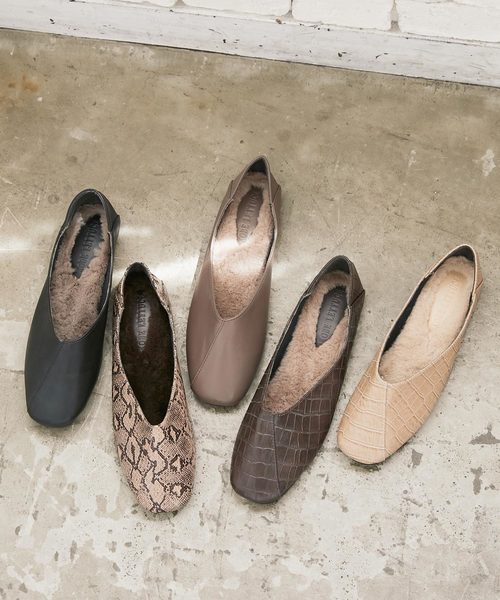 KOBE LETTUCE（コウベレタス）の「インナーファースクエアトゥ2wayバブーシュ（その他シューズ・レディース・ブラック/モカ/ブラウン系その他/ベージュ系その他/パイソン・LL/S/M/L）」の4枚目の写真