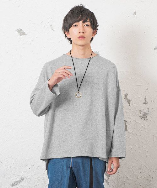 MinoriTY（マイノリティ）の「メンズビッグシルエットミニ裏毛トレーナー（スウェット・メンズ・ブラック/オフホワイト/ピンク/杢グレー・M/L）」の3枚目の写真