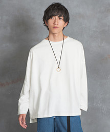 メンズビッグシルエットミニ裏毛トレーナー