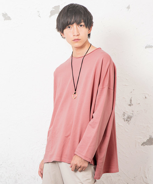 MinoriTY（マイノリティ）の「メンズビッグシルエットミニ裏毛トレーナー（スウェット・メンズ・ブラック/オフホワイト/ピンク/杢グレー・M/L）」の4枚目の写真