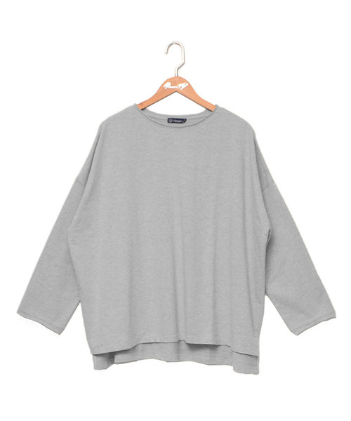 MinoriTY（マイノリティ）の「メンズビッグシルエットミニ裏毛トレーナー（スウェット・メンズ・ブラック/オフホワイト/ピンク/杢グレー・M/L）」の6枚目の写真