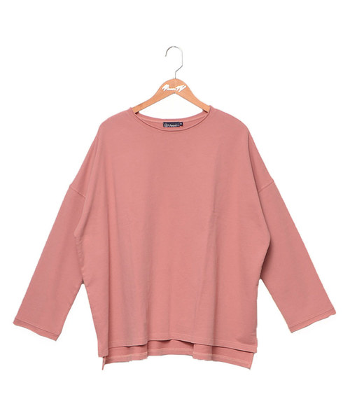 MinoriTY（マイノリティ）の「メンズビッグシルエットミニ裏毛トレーナー（スウェット・メンズ・ブラック/オフホワイト/ピンク/杢グレー・M/L）」の12枚目の写真