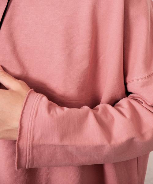 MinoriTY（マイノリティ）の「メンズビッグシルエットミニ裏毛トレーナー（スウェット・メンズ・ブラック/オフホワイト/ピンク/杢グレー・M/L）」の16枚目の写真