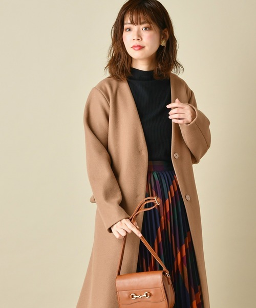 natural couture(ナチュラルクチュール)の「プチボトルネックリブT(Tシャツ/カットソー・レディース・ブラック/キャメル/ピンクベージュ/ライトベージュ・FREE)」の19枚目の写真