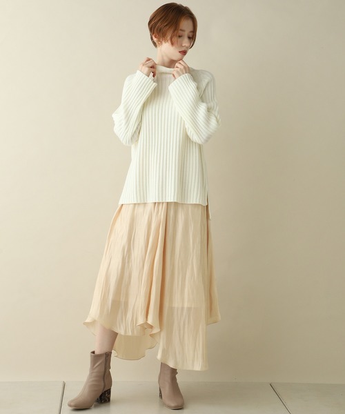 one after another NICE CLAUP（ワンアフターアナザーナイスクラップ）の「セットアップワンピース（ワンピース・レディース・オフホワイト/ライトグレー/カーキ/ラベンダー・FREE）」の9枚目の写真