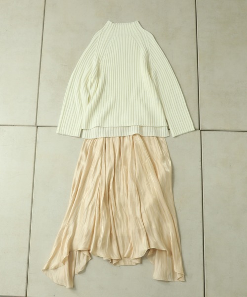 one after another NICE CLAUP（ワンアフターアナザーナイスクラップ）の「セットアップワンピース（ワンピース・レディース・オフホワイト/ライトグレー/カーキ/ラベンダー・FREE）」の21枚目の写真