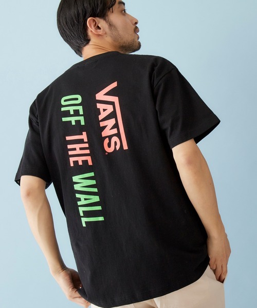 VANS(バンズ)の「VANS/ヴァンズ Vertical FLV S/S T-Shirt ロゴプリント半袖Tシャツ(Tシャツ/カットソー・メンズ・ホワイト/ブラック/サックスブルー・M/L/XL)」の2枚目の写真