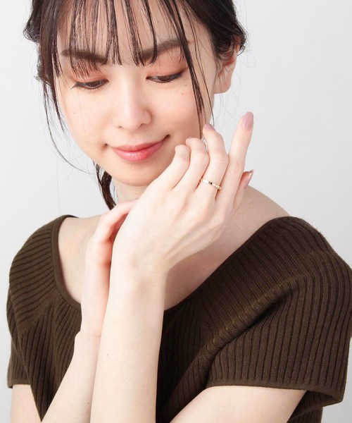 COCOSHNIK（ココシュニック）の「ヘキサゴン連続　リング（リング・レディース・ホワイト系その他7・10号/14号/12号）」の10枚目の写真
